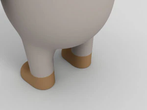 rigged cartoon ram model 3D Model