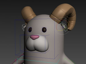 rigged cartoon ram model 3D मॉडल