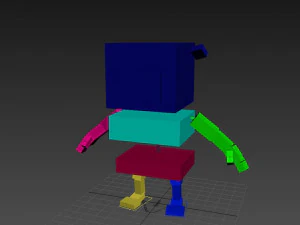 rigged cartoon ram model 3D Model