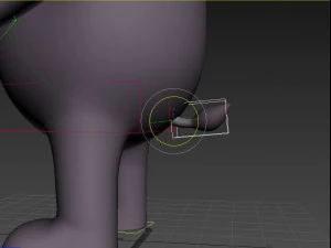 कठोर कार्टून गैंडा 3D मॉडल