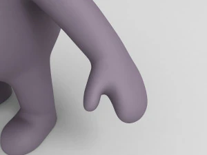 कठोर कार्टून गैंडा 3D मॉडल