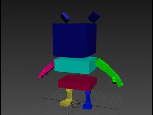 कठोर कार्टून गैंडा 3D मॉडल