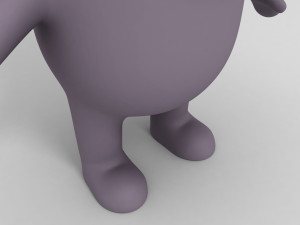 rigged cartoon rhinoceros 3D मॉडल