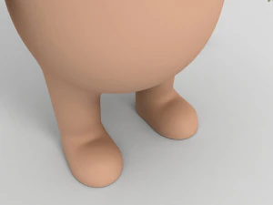 manipuliertes Cartoon-Faultier 3D Modell