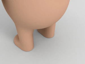 manipuliertes Cartoon-Faultier 3D Modell