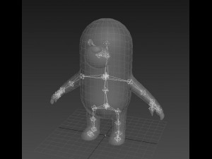 rigged cartoon sloth 3D Model