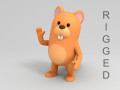 rigged cartoon squirrel Modèle 3D