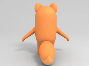 rigged cartoon squirrel 3D Model