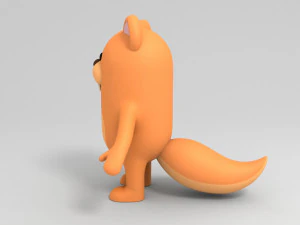 rigged cartoon squirrel 3D Model