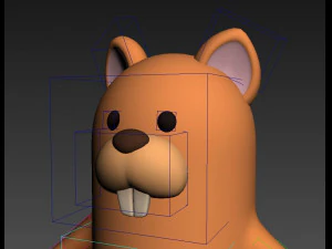 rigged cartoon squirrel 3D Model