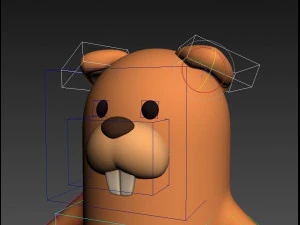 rigged cartoon squirrel 3D Model