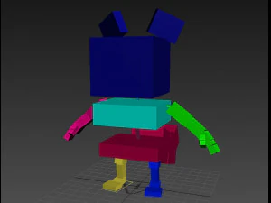 rigged cartoon squirrel 3D Model