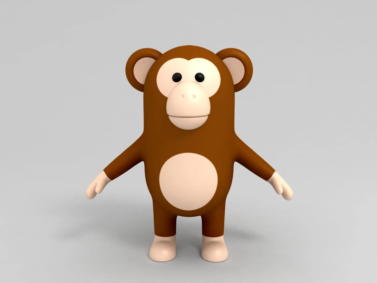 3d monkey character 3D Model .c4d .max .obj .3ds .fbx .stl .blend 
