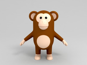 3d monkey character 3D Model
