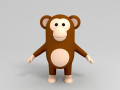 3d monkey character Model 3D