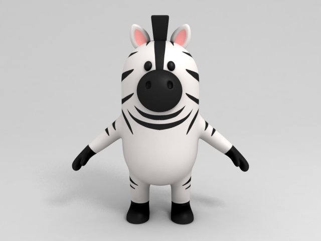 zebra character 3D मॉडल .c4d .max .obj .3ds .fbx .stl .blend 