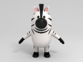 zebra character Model 3D