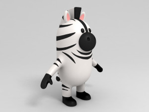 zebra character 3D मॉडल