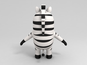 zebra character 3D मॉडल