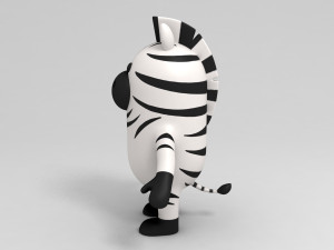 zebra character 3D मॉडल