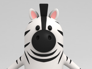 zebra character 3D मॉडल