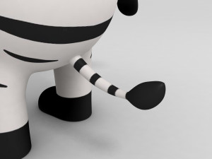 zebra character 3D मॉडल