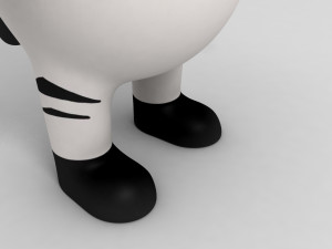 zebra character 3D मॉडल
