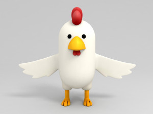 3d chicken character 3D मॉडल