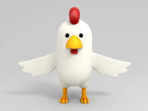personagem de frango 3d Modelo 3D