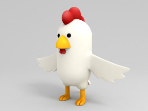 3d chicken character 3D मॉडल