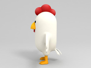 3d chicken character 3D मॉडल