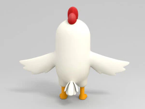 3d chicken character 3D Model