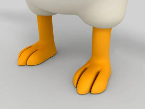 3d chicken character 3D Model