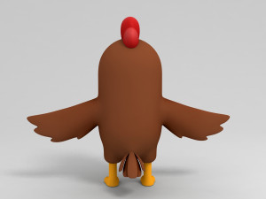 brown chicken character 3D मॉडल