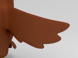 brown chicken character 3D मॉडल