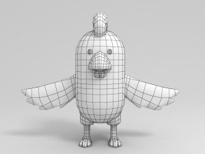 brown chicken character 3D मॉडल