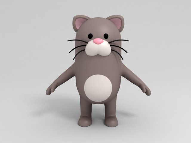 cat character model 3D मॉडल .c4d .max .obj .3ds .fbx .stl .blend 