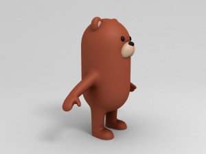 3d bear character Modello 3D