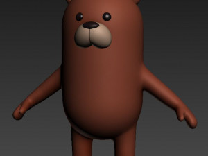 3d bear character Modello 3D