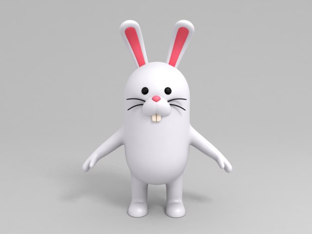 3d rabbit character Modello 3D .c4d .max .obj .3ds .fbx .stl .blend 