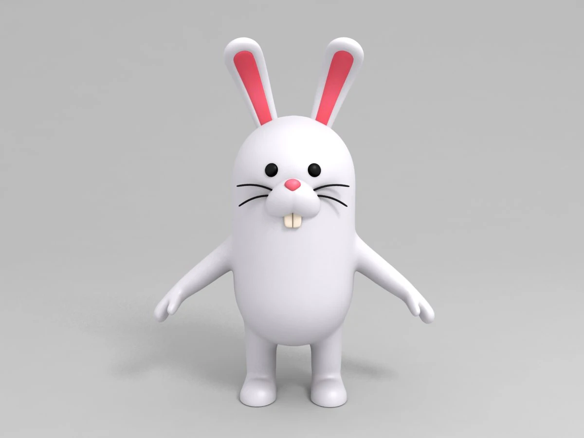 3d rabbit character 3D Model .c4d .max .obj .3ds .fbx .stl .blend 