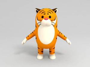 personnage de tigre en 3D Modèle 3D