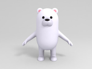 polar bear character  3D Model