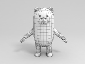 polar bear character 3D मॉडल