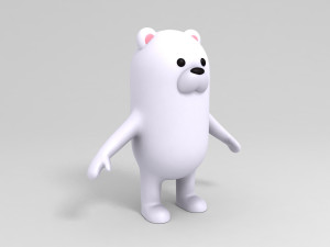 polar bear character 3D मॉडल