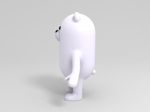 polar bear character 3D मॉडल