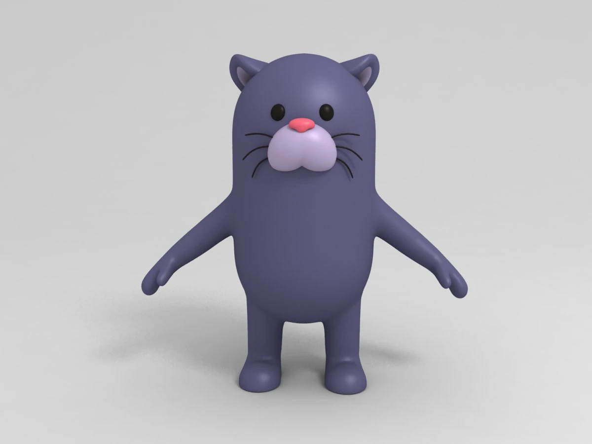 panther character 3d 3D Model .c4d .max .obj .3ds .fbx .stl .blend