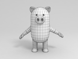 pig character model 3D 模型