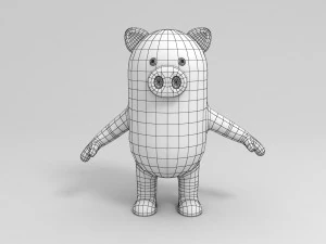 pig character model 3D Model