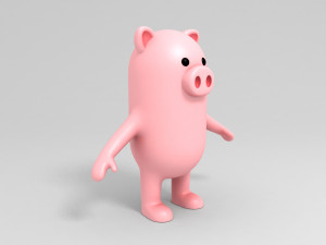 pig character model 3D 模型